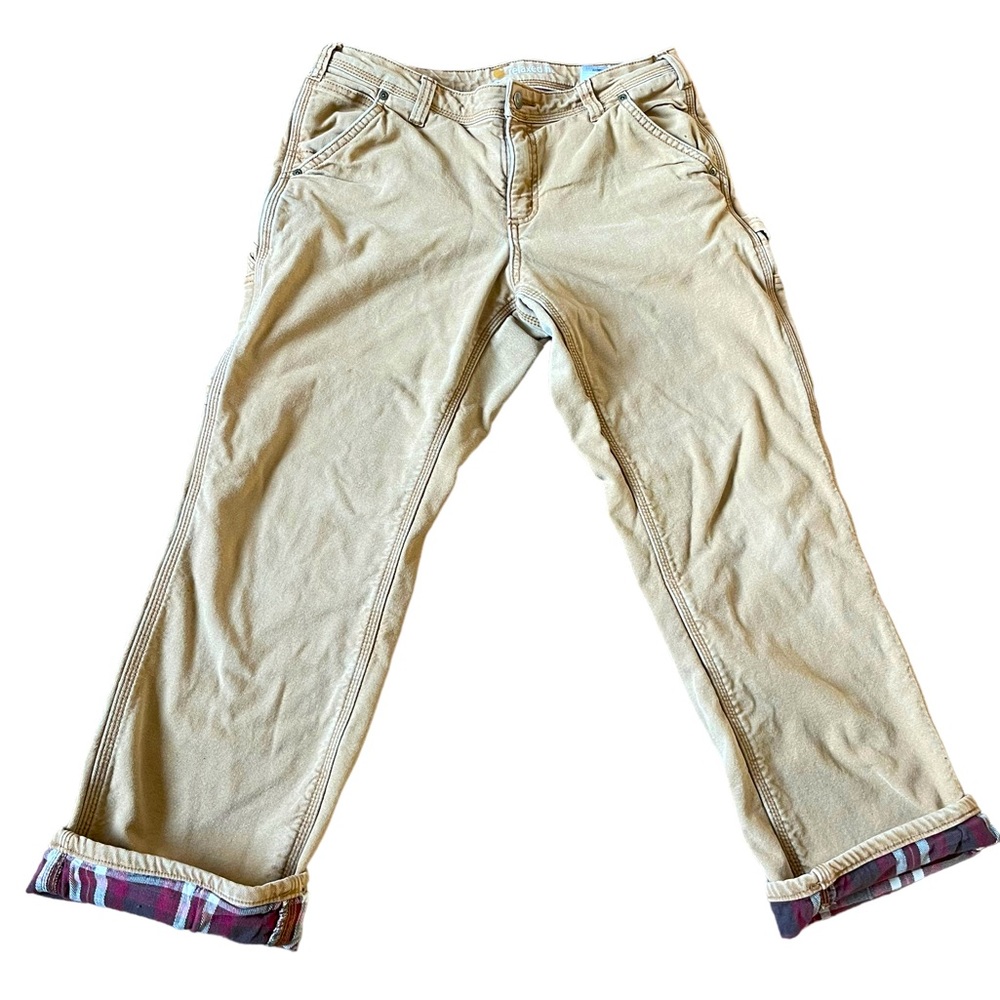 GUC Carhartt insulated flannel utility work pants